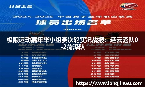 极限运动嘉年华小组赛次轮实况战报：连云港队0-2菏泽队